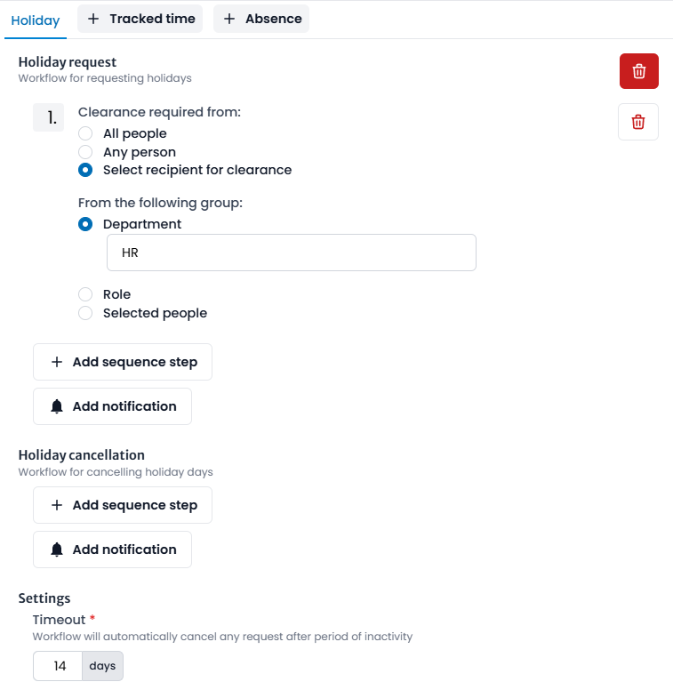 Setting up approval workflows