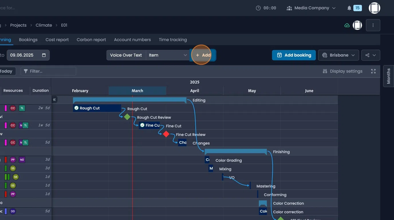 Convert item to booking interface with resource assignment options