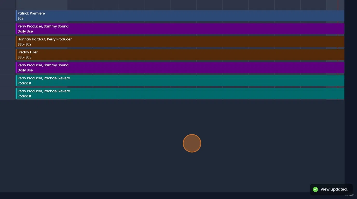 Booking colors customization panel with available options for visual styling
